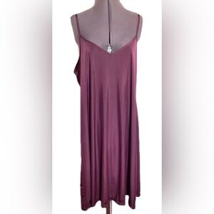 Alembika Jersey V Neck Spaghetti Strap Slip Dress Size 7 Satin Sexy Capsule